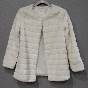 Janie and Jack girls faux fur coat size 10-12